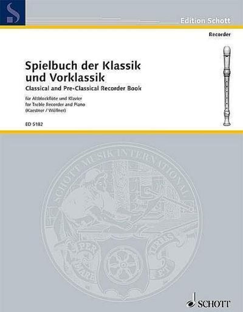 Spielbuch der Klassik und Vorklassikfür Altblockfloete und Klavier