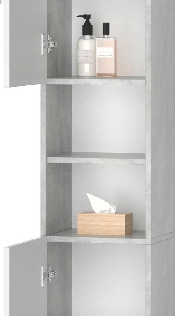 Vicco Badschrank Luis, 32 x 190 cm, Beton/Weiß Produktbild 6