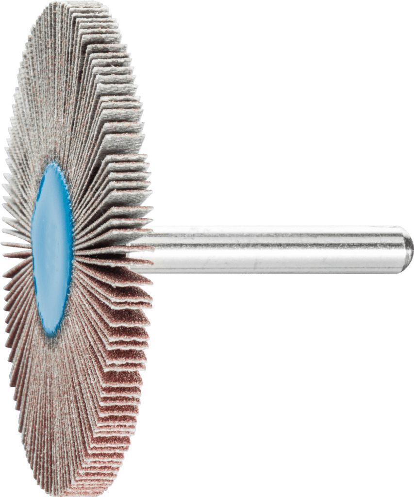 PFERD TOOLS Korund Fächerschleifer F Ø 60x5 mm Schaft-Ø 6 mm A150 für Feinschliff und Finish