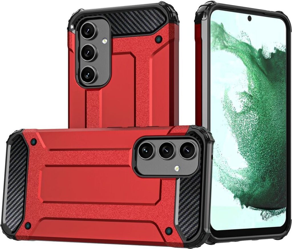 König Design Hülle kompatibel mit Kunststoff Soft Handyhülle - Handy Case Rot