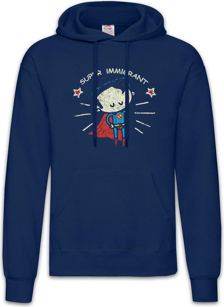 Urban Backwoods Proud Immigrant, Herren Hoodie, Farbe: Navy, Größe: S
