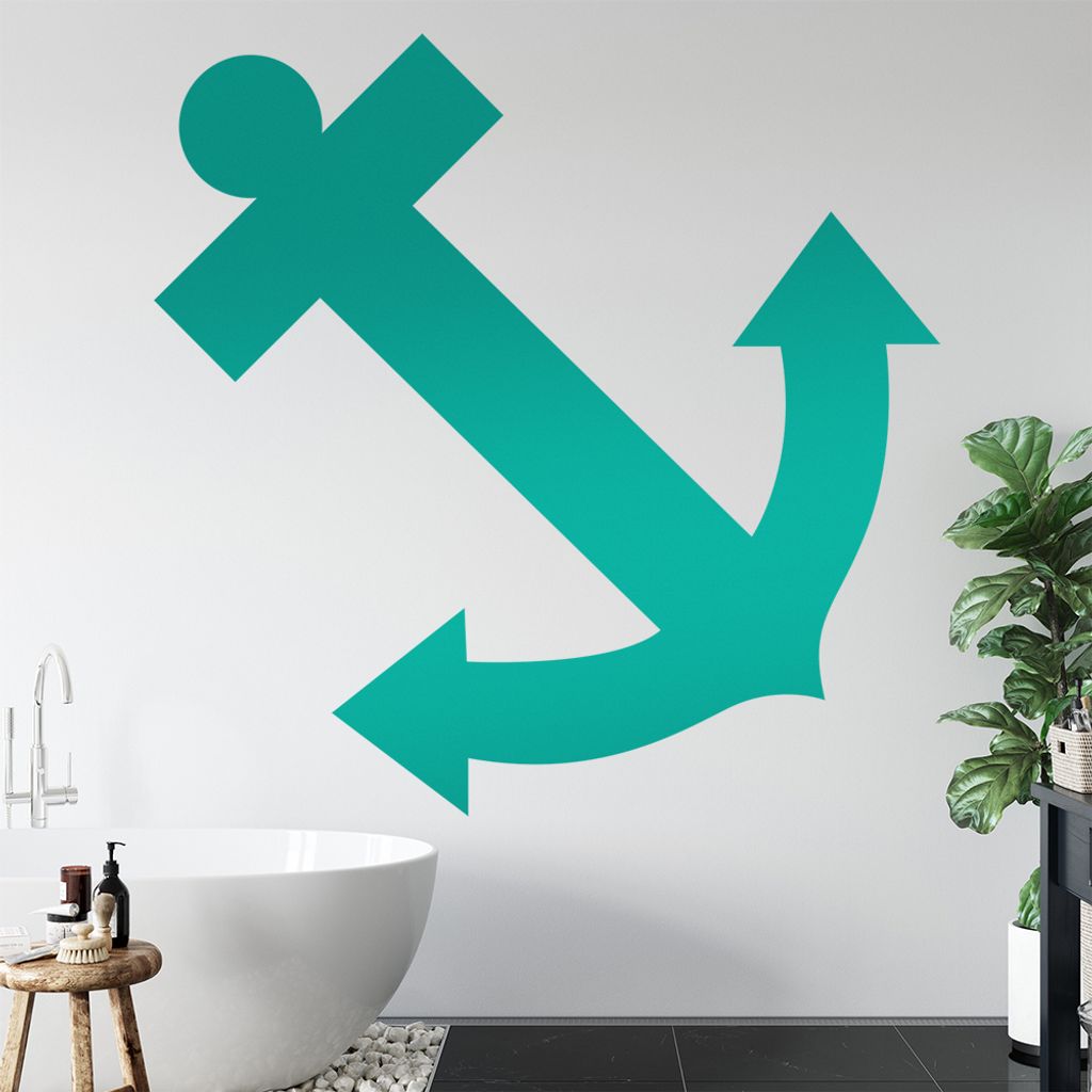 Anker Wandtattoo in 6 Größen - Wandaufkleber Wall Sticker - Dekoration, Küche, Wohnzimmer, Schlafzimmer, Badezimmer
