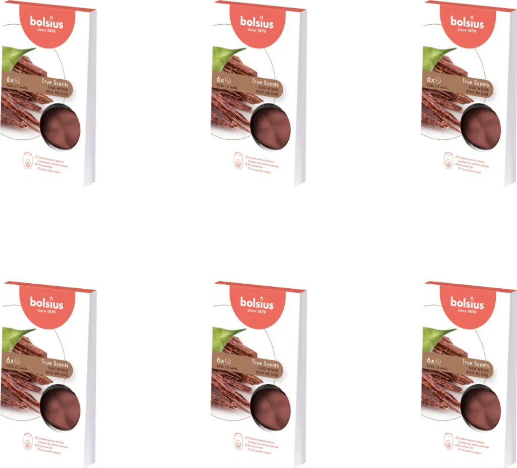 Scorta 36 Cialde Cera Bolsius Oud Wood - Profumo Casa Lunga Durata