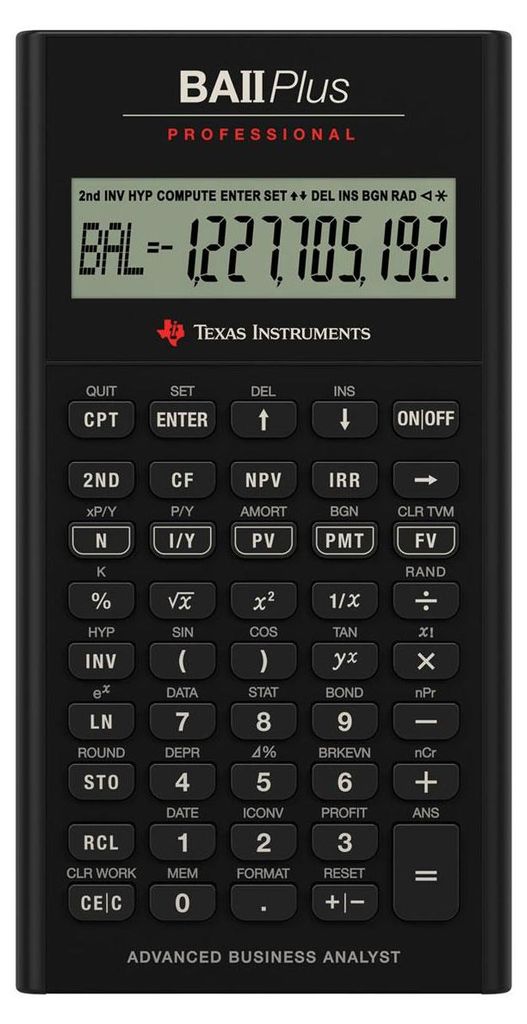 TI-BA II Plus Professional Finanzrechner Texas Instruments