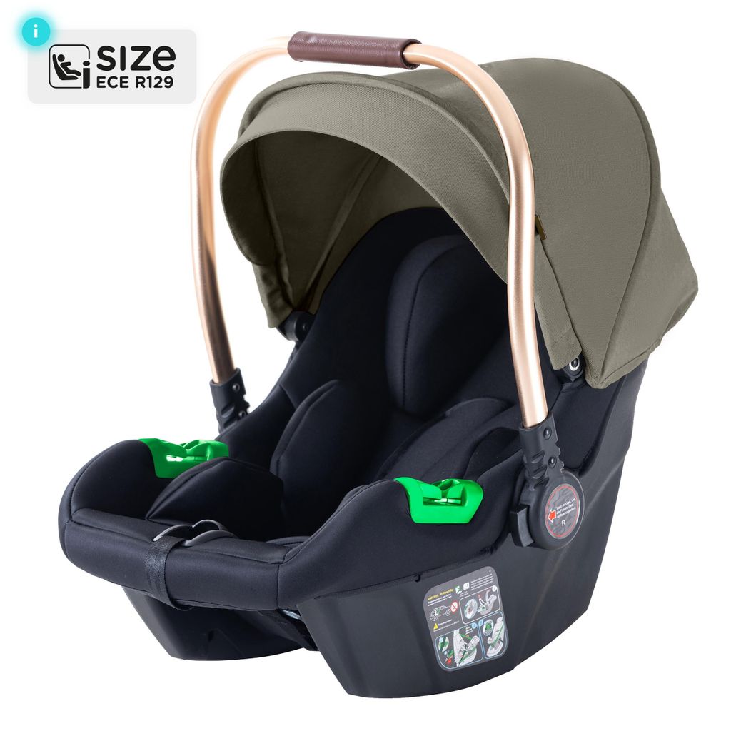 Daliya NEOMOVE i-Size Babyschale 0–13 kg (40–87 cm), 5-Punkt-Gurt, Lendenkissen, UN R129, für NEOMOVE Kinderwagen, Baby Autositz, Kindersitz...