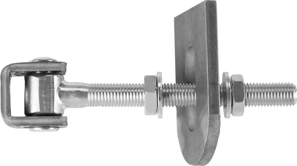 2 x Torangel verstellbar M16 x 185 mm mit U-Form Anschweißlasche Torbeschlag Stahl-Torband Stahltor-Scharnier von SOTECH