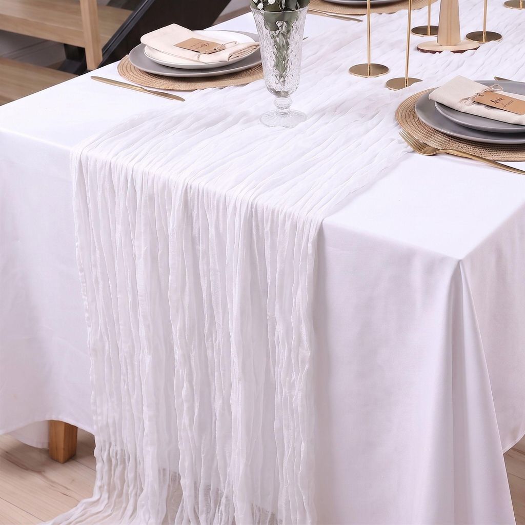 G.schmückt Chiffon Tischläufer Schal 3 Meter lang 90 cm Produktbild 
