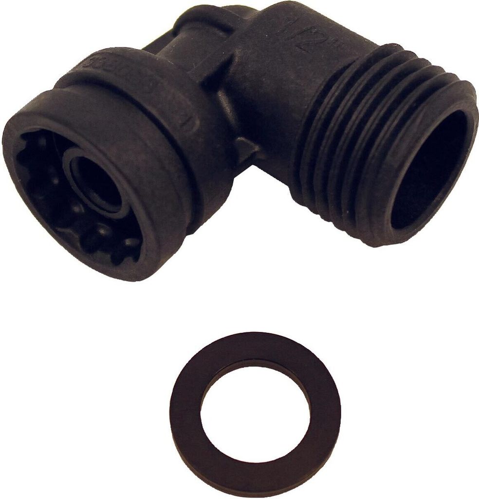 BWT besthead Flex Anschlussstück 90°-Bogen, FLEX Connector x M 1/2" aus GFK