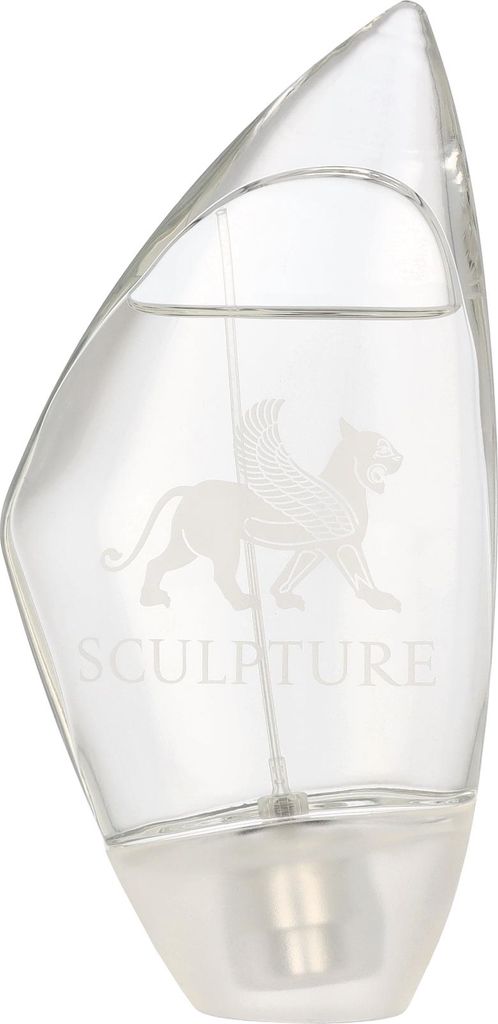 A clear, studio shot of a perfume bottle.