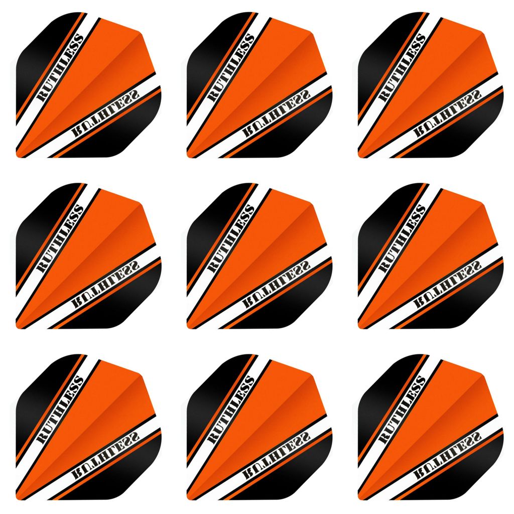 Ruthless V100 Dart Flights Standard 100 Mikron Orange | 3 Sets = 9 Flights
