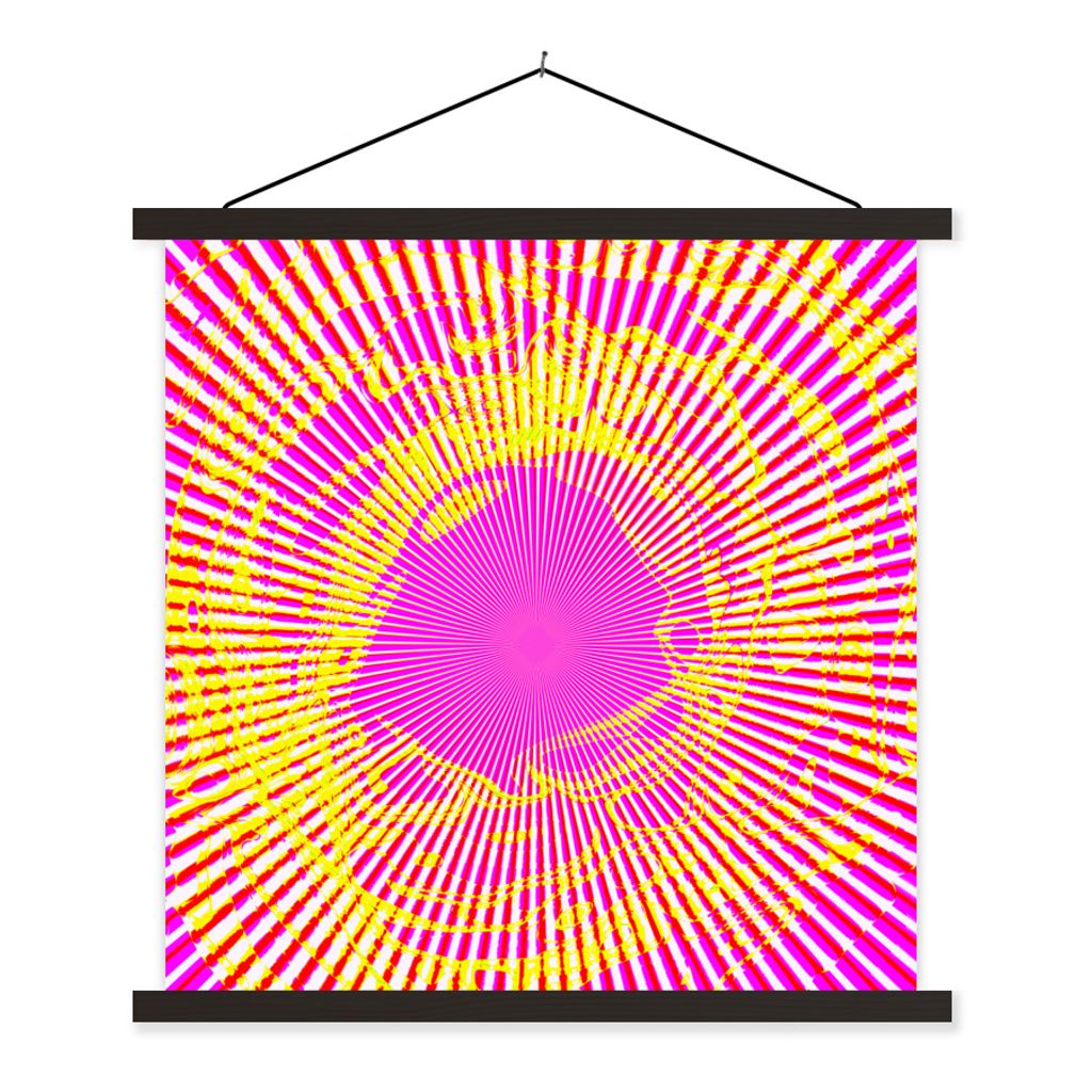 MuchoWow Textilposter Kunst - Jet - Psychedelisch 60x60 cm mit schwarzem Rahmen - Posteraufhänger