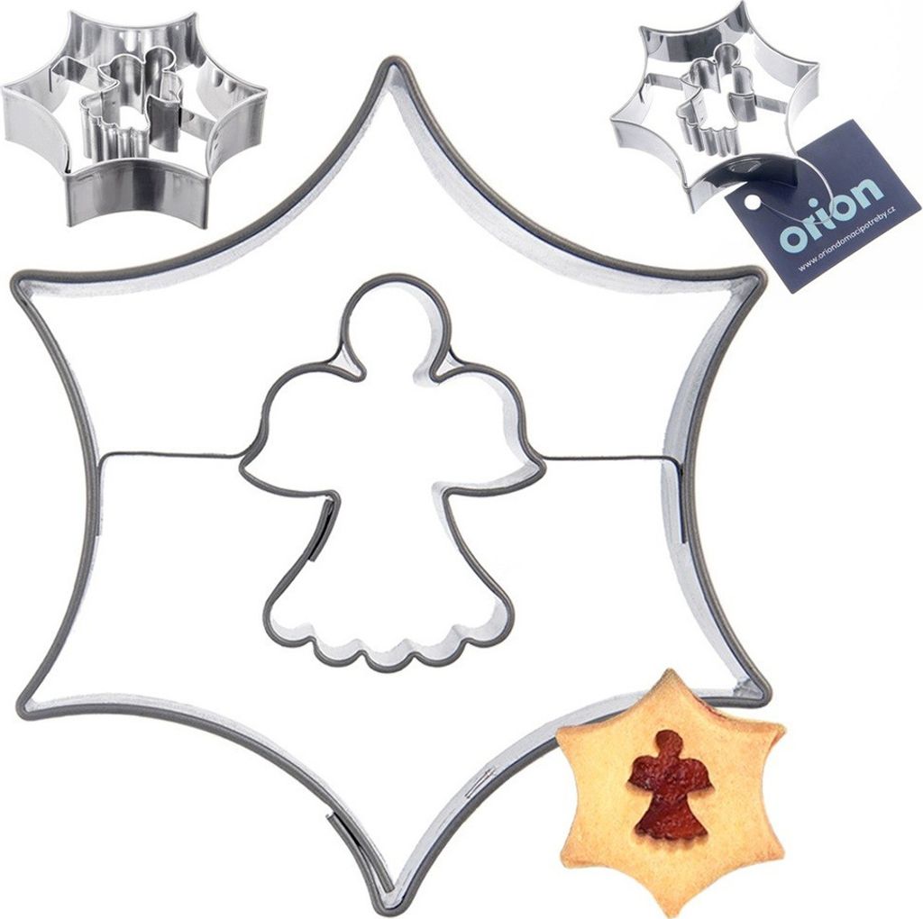 Orion Engel-Ausstechform Keksausstecher Ausstecher für Kekse Lebkuchen aus Edelstahl Engel 5,5 cm