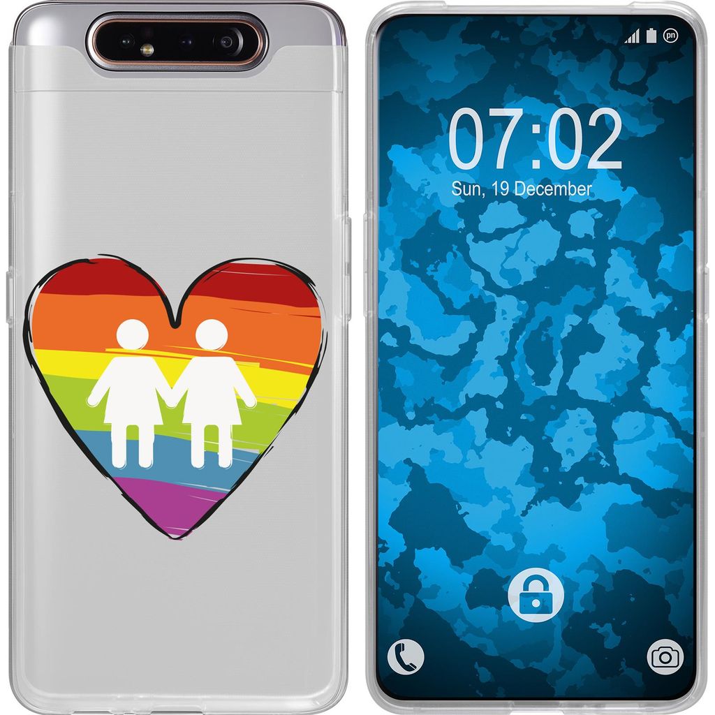 PhoneNatic Case kompatibel mit Samsung Galaxy A80 Silikon-Hülle pride Frauen M4