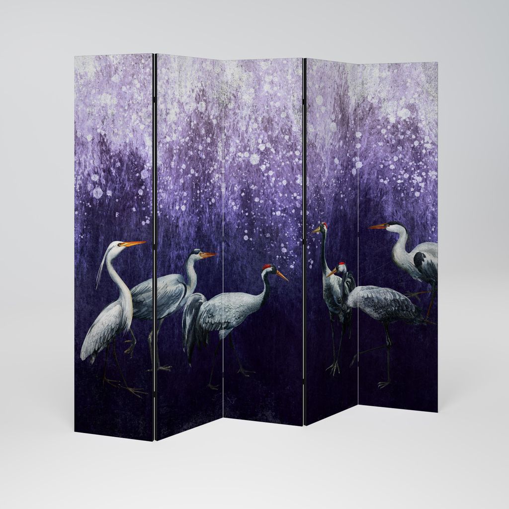 SpaceRebels Paravent Raumteiler - 5-teilig Raumtrenner, Druck 2-Seite - Raumtrenner - Trennwand Wohnung - Room Divider - Spanische Wand Deko Modern...