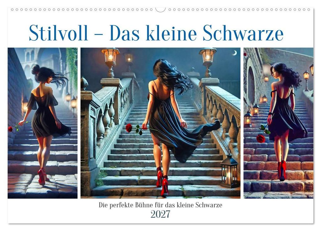 Stilvoll - Das kleine Schwarze (Wandkalender 2027 DIN A2 quer), CALVENDO Monatskalender