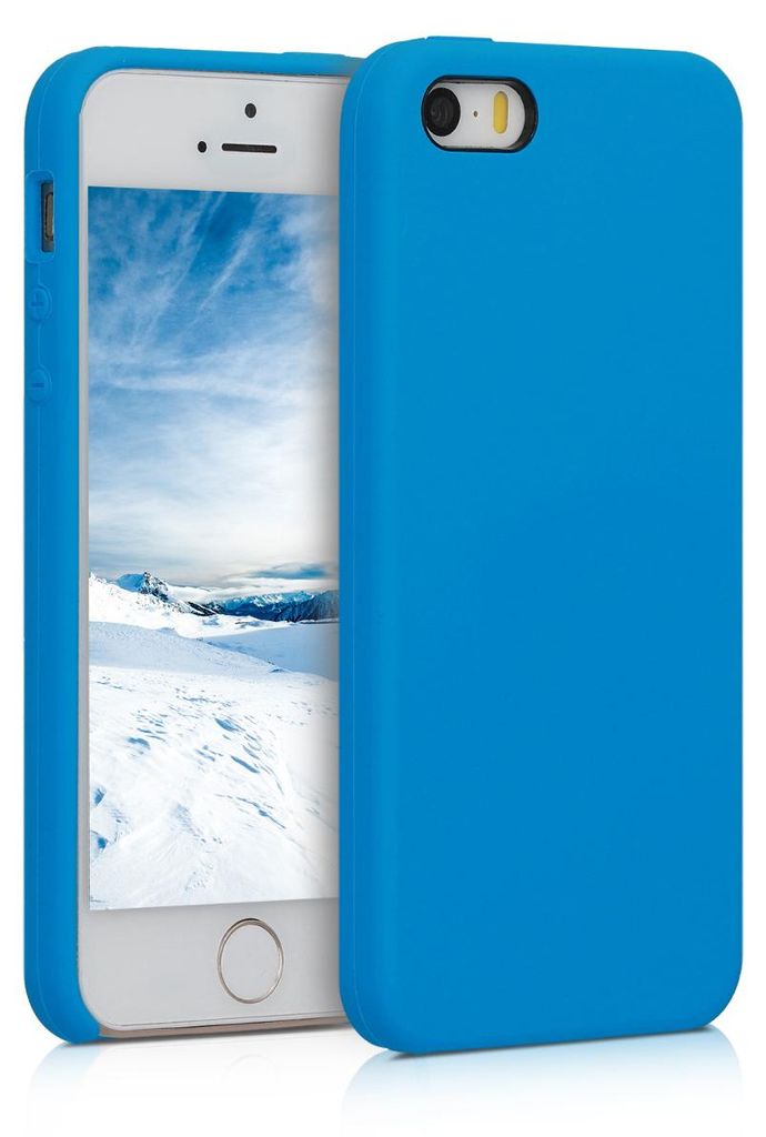 kwmobile Handyhülle für Apple iPhone SE (1.Gen 2016) / iPhone 5 / iPhone 5S Hülle - Case Silikon - Kabelloses Laden - Schutzhülle Cover in Stra...