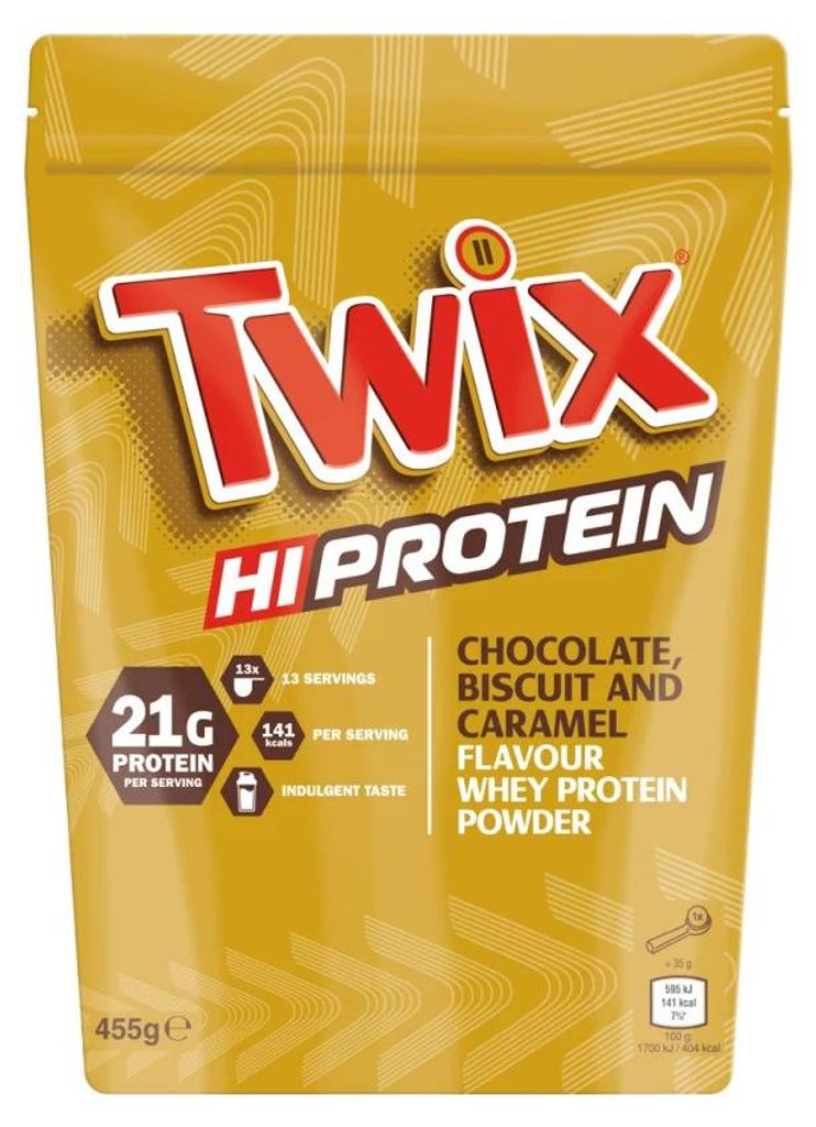 Mars Twix HiProtein Powder 455 g Schokolade-Kekse-Karamell / Whey Protein / Leckeres Whey Protein mit dem unverwechselbaren Geschmack von Twix-Riegeln