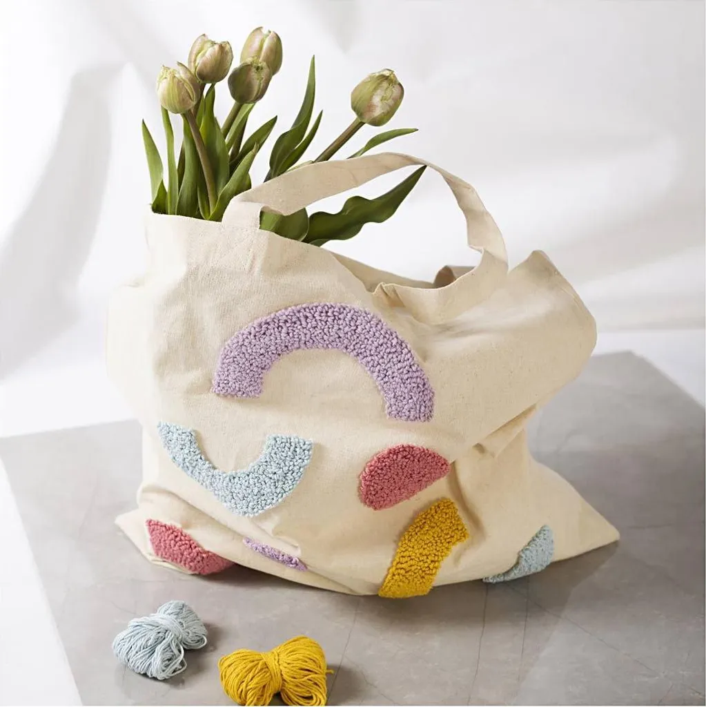 Kit Punch Needle pour Customiser un Sac Abîmé - Solution Décorative DIY