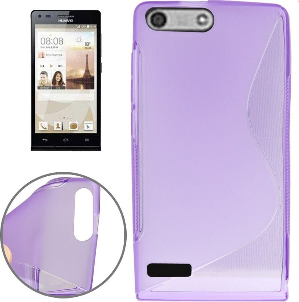 Handy Hülle Schutztasche für Huawei Ascend P7 mini Violett Produktbild 