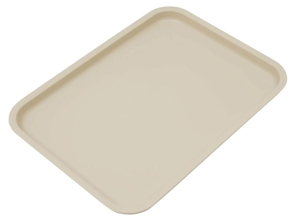 Kantinentablett - Serviertablett Rechteckig PP - Set 24er Pack - Maße 36×27×2 cm - Temperaturbeständig -20°C Bis 120°C - Khaki