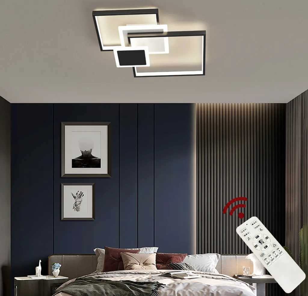 Plafonnier LED Salon et Chambre 45cm Éclairage Variable avec Télécommande - 3