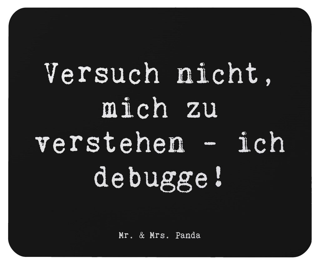 Mr. & Mrs. Panda Mauspad Spruch Softwareentwickler Debugging - Schwarz - Geschenk, Fehlerbehebung, Beruf, Programmierer, personalisierte Geschenke,...