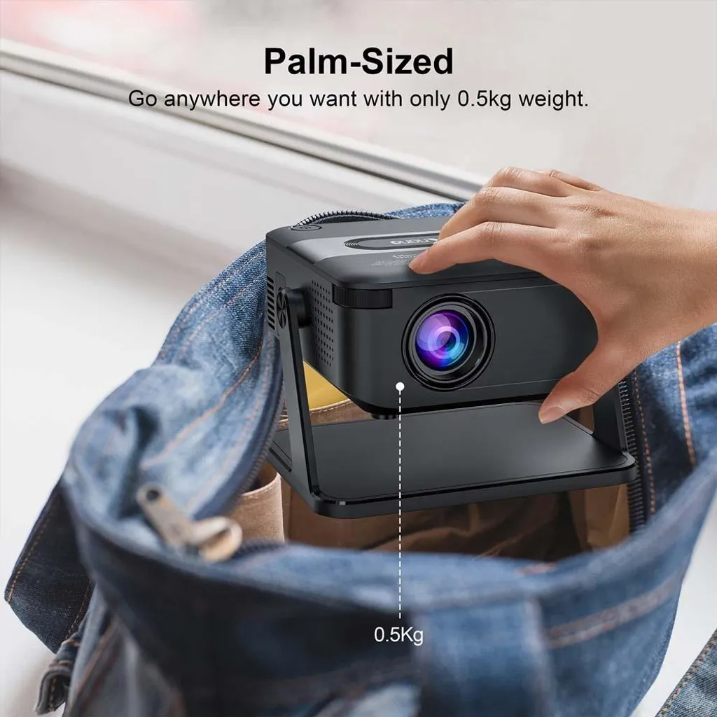 INF Projecteur WiFi 6 et Bluetooth 5.0 - Mini Vidéoprojecteur HD 720P - 2