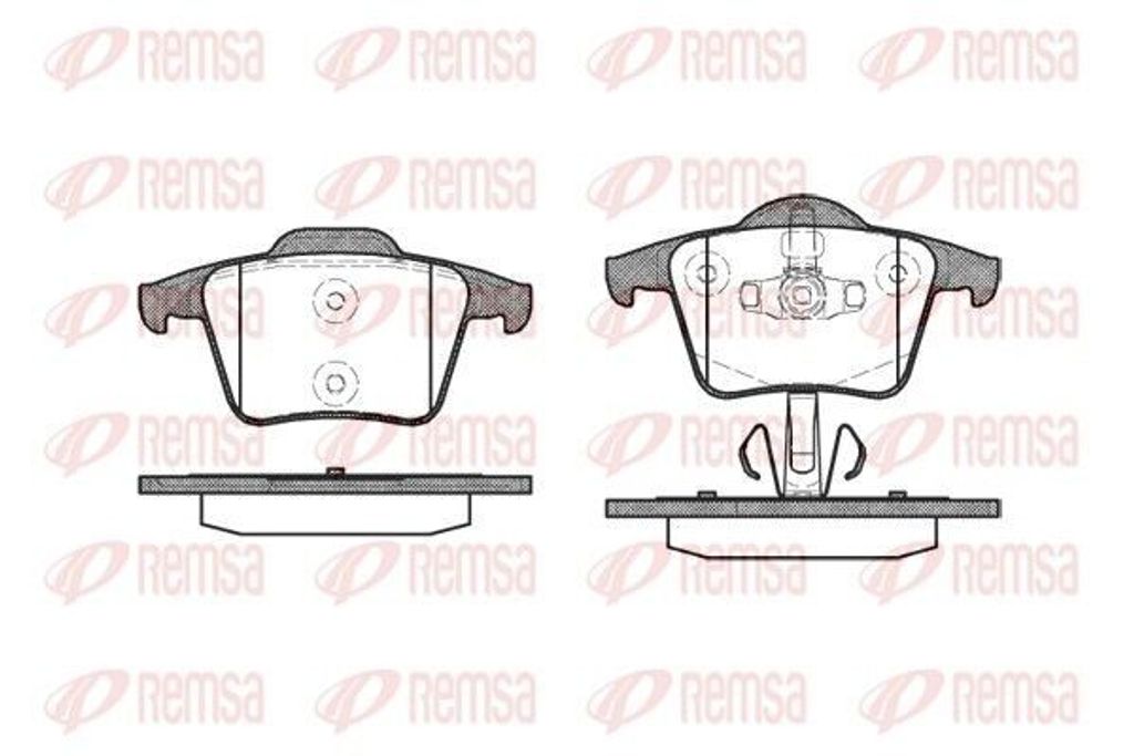 REMSA Bremsbeläge Satz Hinten Bremsklötze für VW Transporter IV Bus (70B, 70C, 7DB, 7DK, 70J, 70K, 7DC, 7DJ) 1044.00