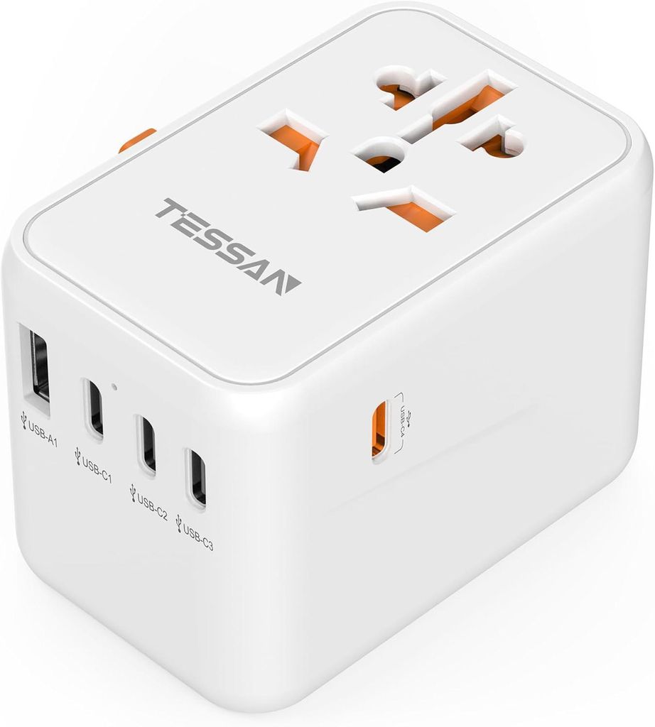 65W Reiseadapter Weltweit Universal Reisestecker mit 1 USB Produktbild 