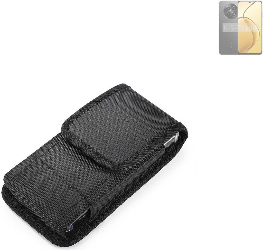 Holster Gürteltasche kompatibel mit Realme C65 5G Holster Gürtel Tasche wasserabweisend Handy Hülle Schutz Hülle Outdoor schwarz K-S-Trade