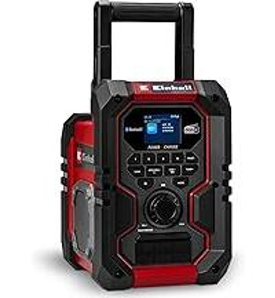 Einhell Akku-Baustellenradio TE-CR 18 Li DAB+/FM/BT - Solo Power X-Change (18 V, DAB+, FM, Bluetooth, AUX, USB, automatische Sendersuche, TFT-Farbd...