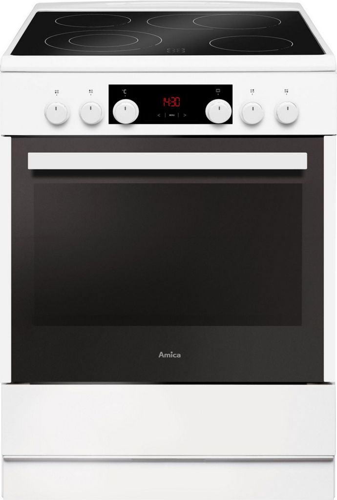 Amica SHC 914 100 W, Freistehender Herd, Weiß, Drehregler, Produktbild 