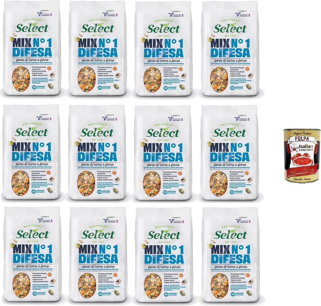 Select MIX N.1 DIFESA Quelle für Kupfer und Eisen 12x 300gr + Italian Gourmet polpa 400g