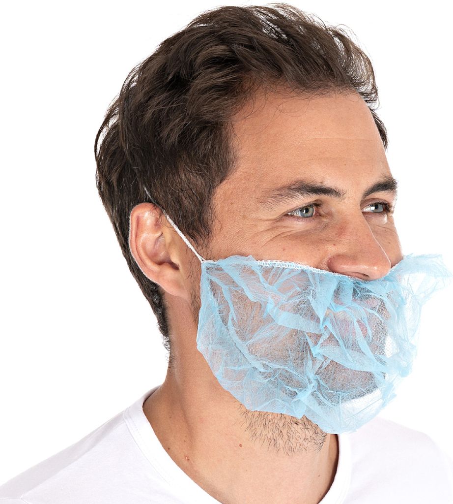 HYGOSTAR PP-Bartschutz PP-Vlies Einheitsgröße blau 100 Stück