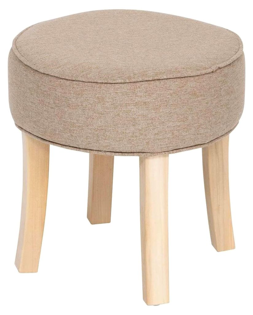 Atmosphera - Hocker Adriel pappel beige d35x35cm