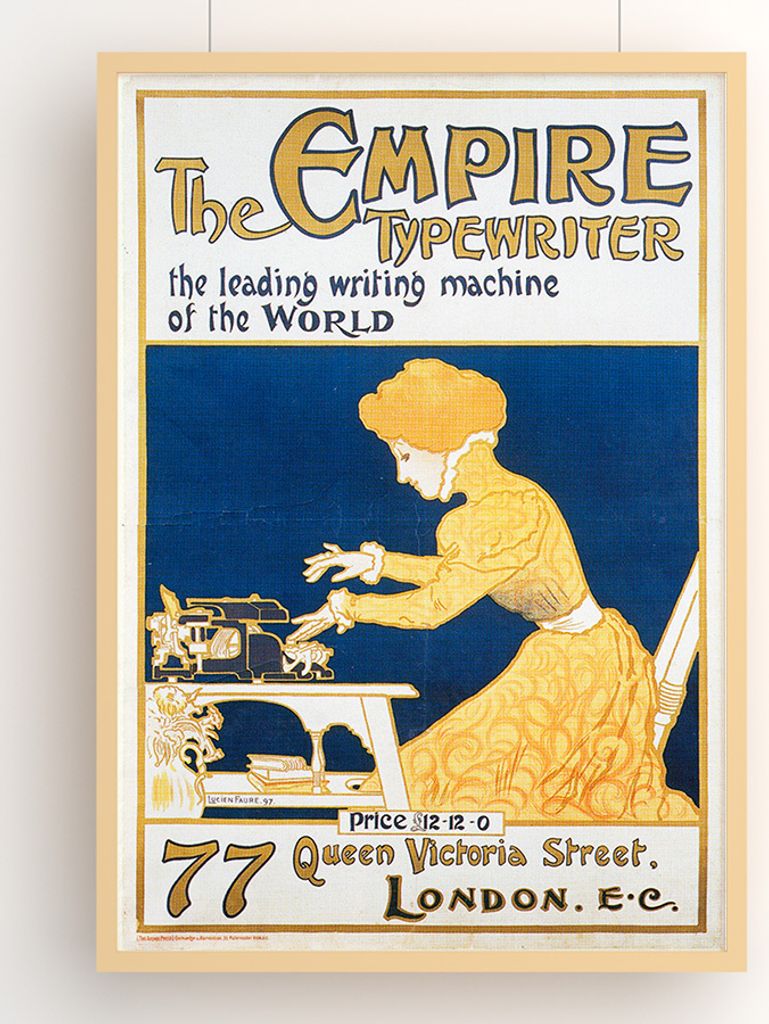 Wandposter - Londoner Schreibmaschine - A3 (29,7 cm x 42 cm)