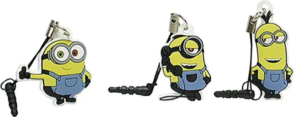 Minions Handy-anhänger Aus Gummi Gelb Gelb One Size