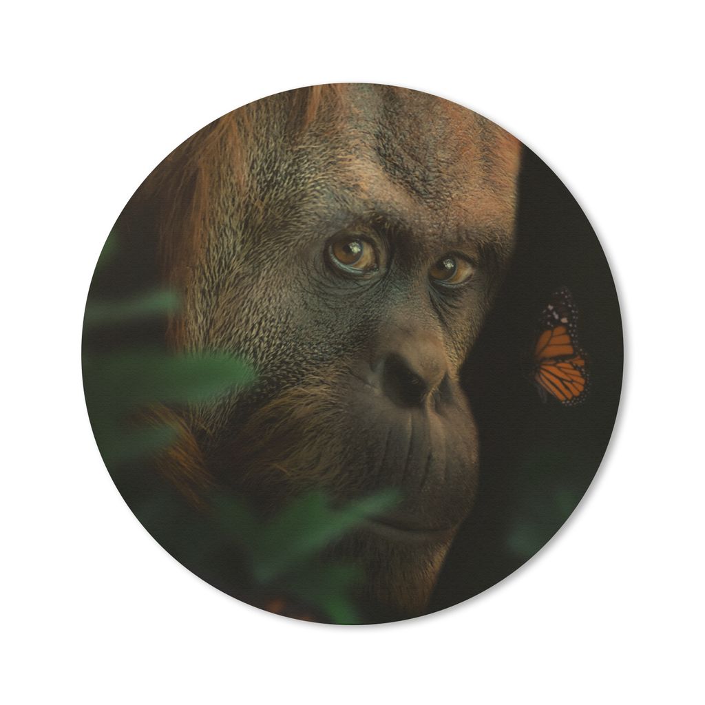 MuchoWow Mauspad Mousepad Tiere - Affe - Natur 30x30 cm - Mousepads - Maus Mat - Pad - Mausunterlage - Tischunterlage - Schreibtischmatten