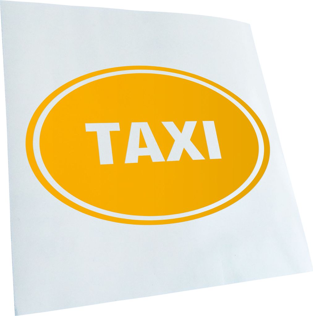 Kiwistar - Autoaufkleber - gelb - 40 x 24 cm - Taxi - Heckscheibenaufkleber - Aufkleber für Auto Kfz Fahrrad, LKW, Truck Mofa