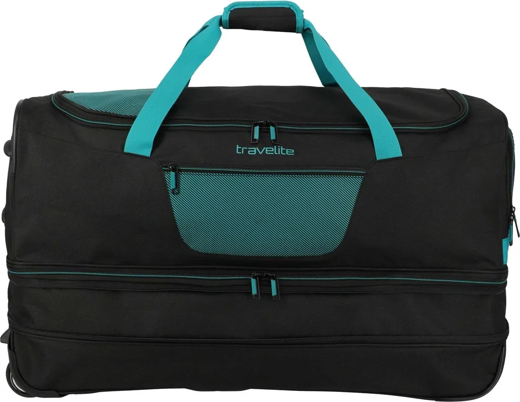 1 Borsa da viaggio espandibile con doppia apertura e doppia chiusura