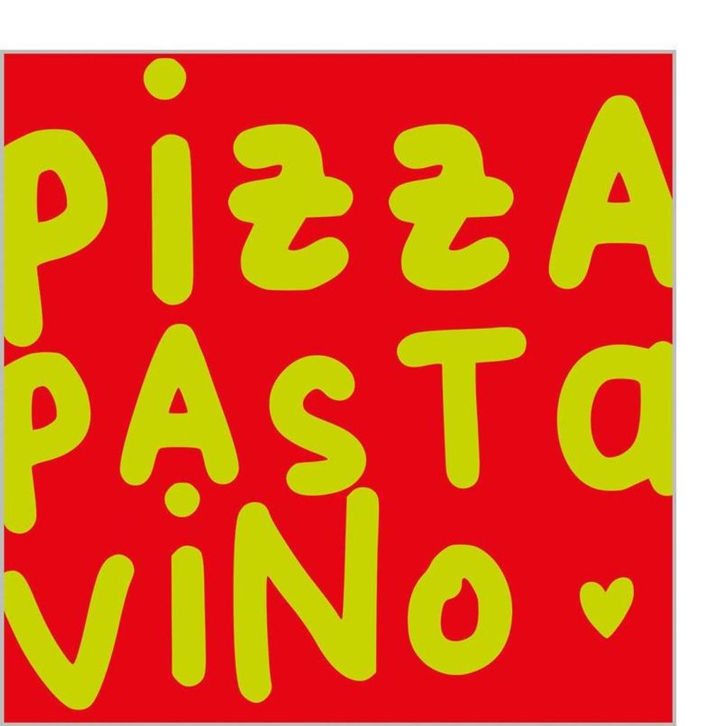 Servietten 25x25 cm - Pizza, Pasta, Vino