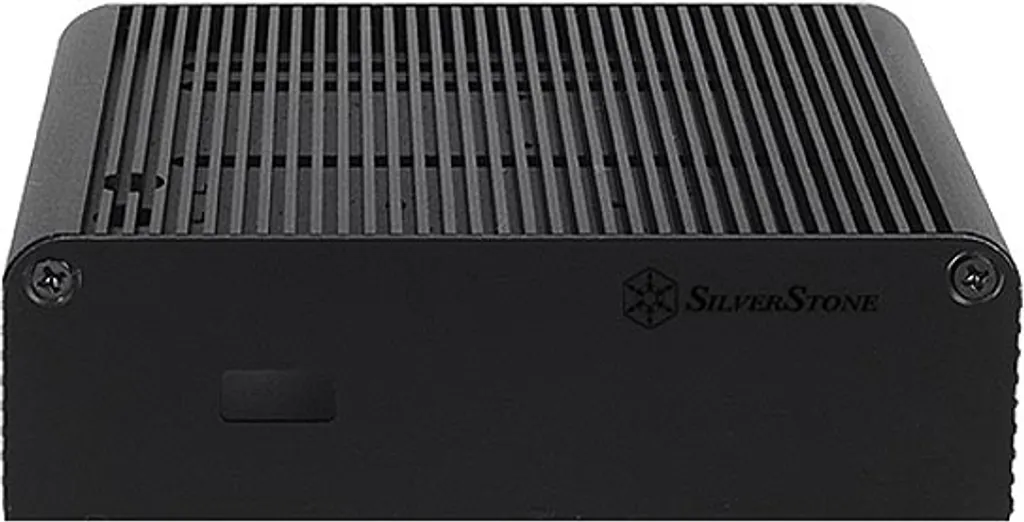 Boîtier PC SilverStone Petit PT14 Noir en Aluminium pour Bureau