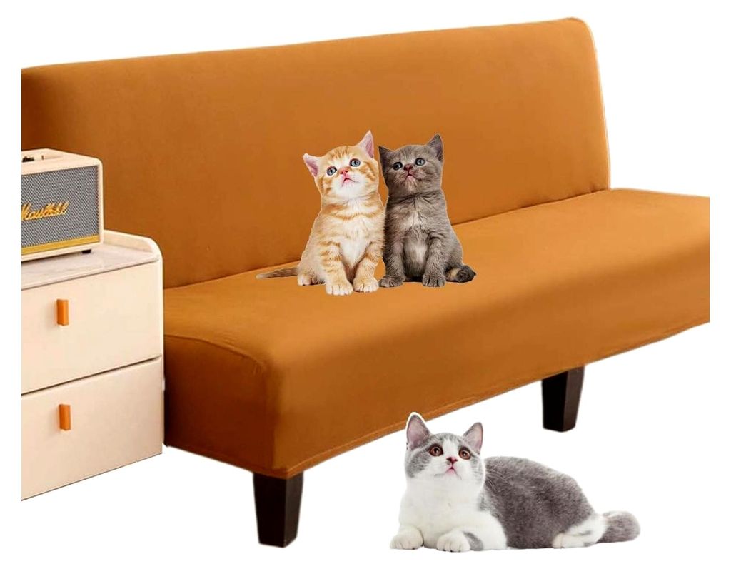 Armlose Futon-Schonbezüge Stretch Sofabezug/Couchbezug Ohne Armlehne 3/4/2-Sitzer Sofa Überzug Sofahusse Passend Für Die Meisten Standard-Sofas ...
