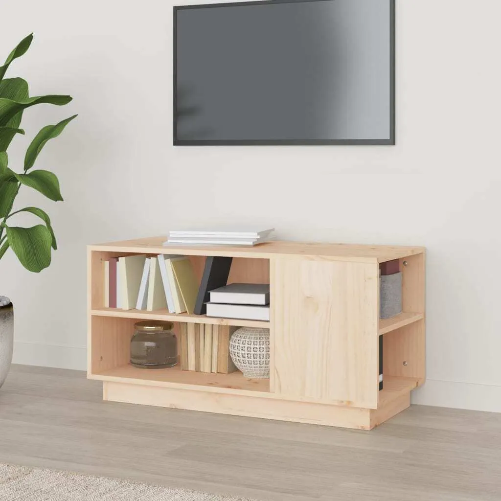 Mobile TV 80cm Pino Massiccio - Stile Rustico e Calore Vero per il Salotto