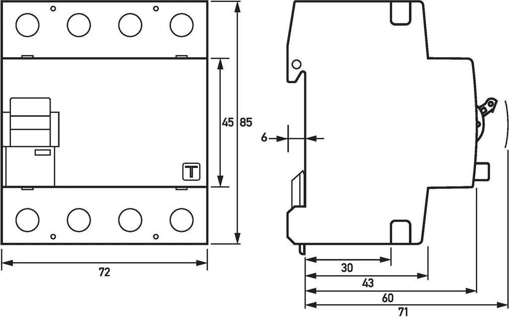 Doepke RCD 4P 63A 0.3A Tipo A | Interruttore Differenziale 440V DFS4 - 2