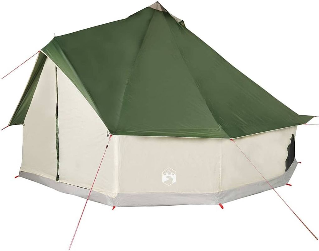 vidaXL Tipi-Familienzelt 12 Personen Grün Wasserdicht Produktbild 