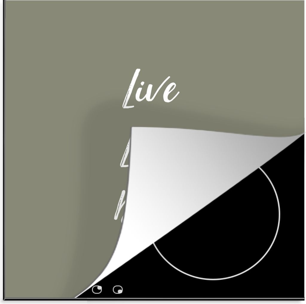 KitchenYeah Herdabdeckplatte Leben Liebe Backen - Zitate - Sprichwörter - Backen , 78x78cm, Küche Deko, Glaskeramikkochfeld Herdabdeckung, Abde...