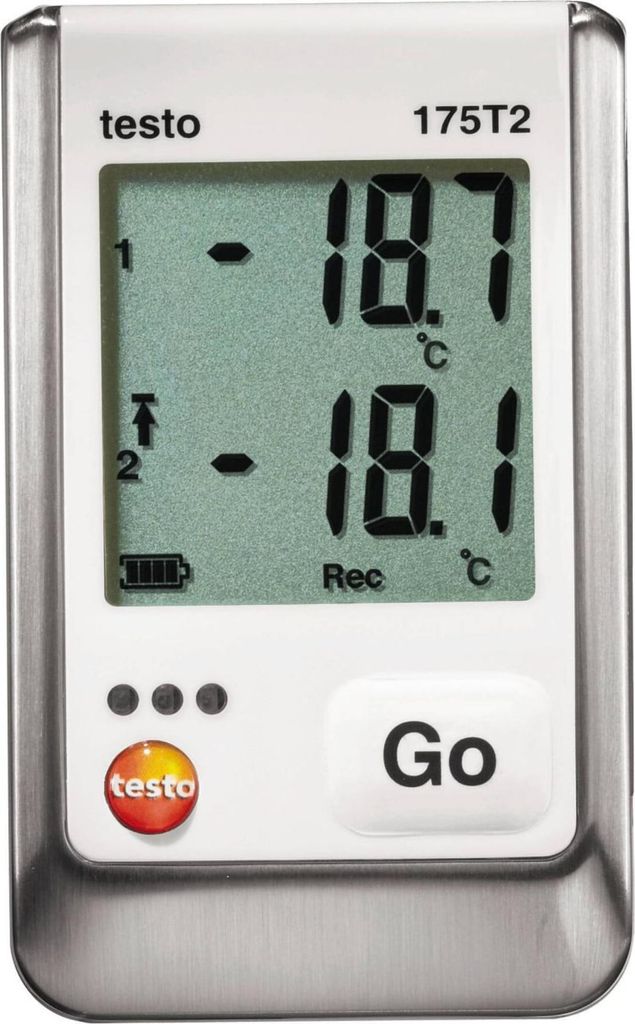 TESTO 175 T2 Temperatur-Datenlogger, Messschreiber, 1 Mio Messwerte, -35 bis +55 °C intern -40 bis + (0572 1752)