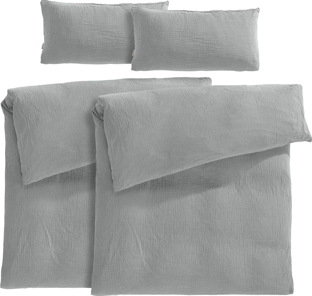 Pure Label Musselin Bettwäsche 155x220 4 teilig bestehend Produktbild