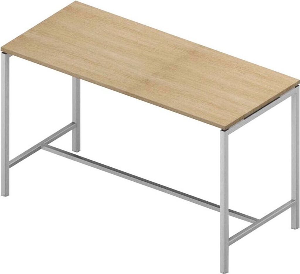 Quadrifoglio Stehtisch Creo ulme rechteckig, 4-Fuß-Gestell weiß, 180,0 x 80,0 x 107,0 cm
